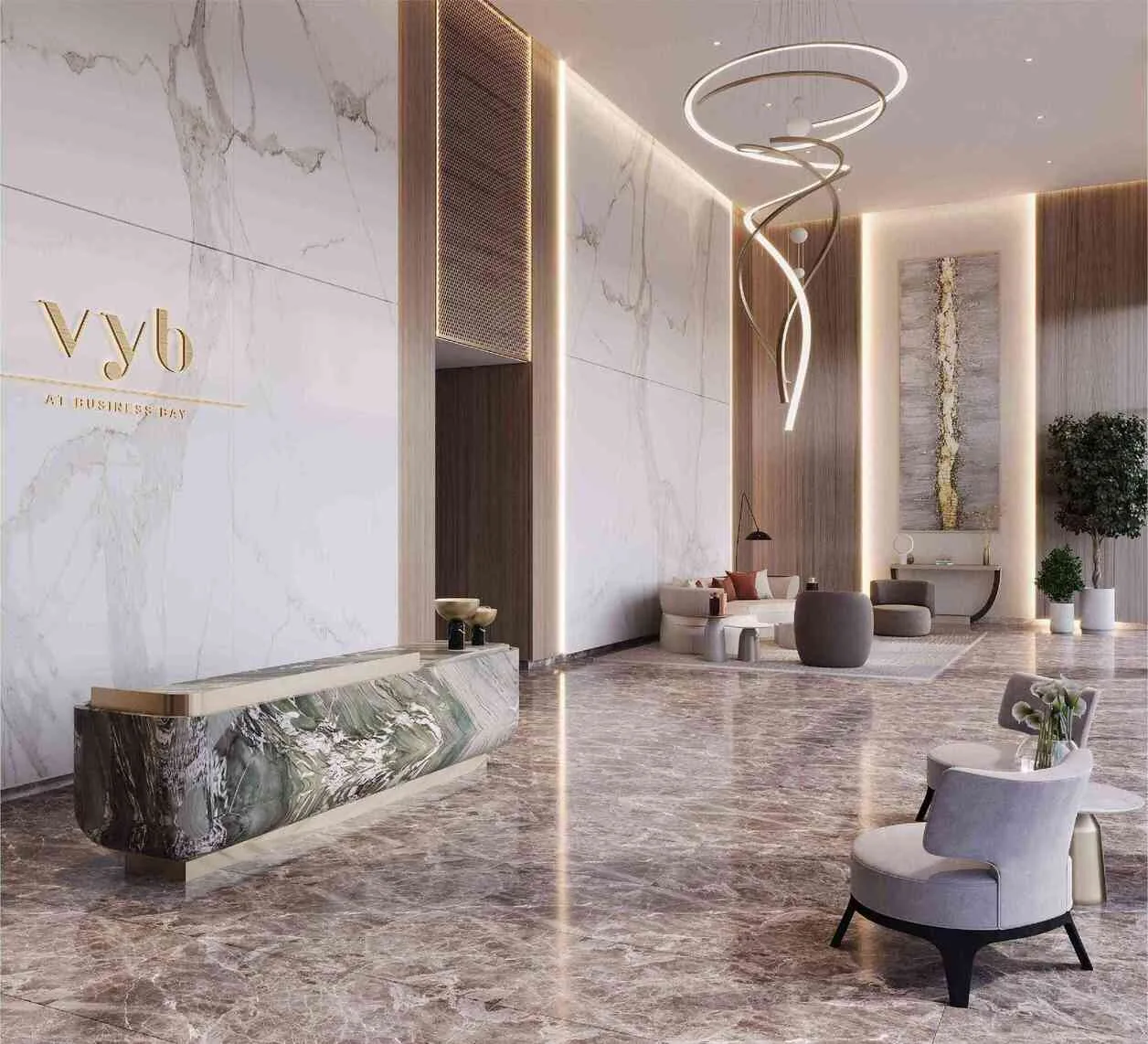 49036-VYB-lobby-reception Vyb situé à Business Bay Dubaï – Appartement Business Bay (9/12)