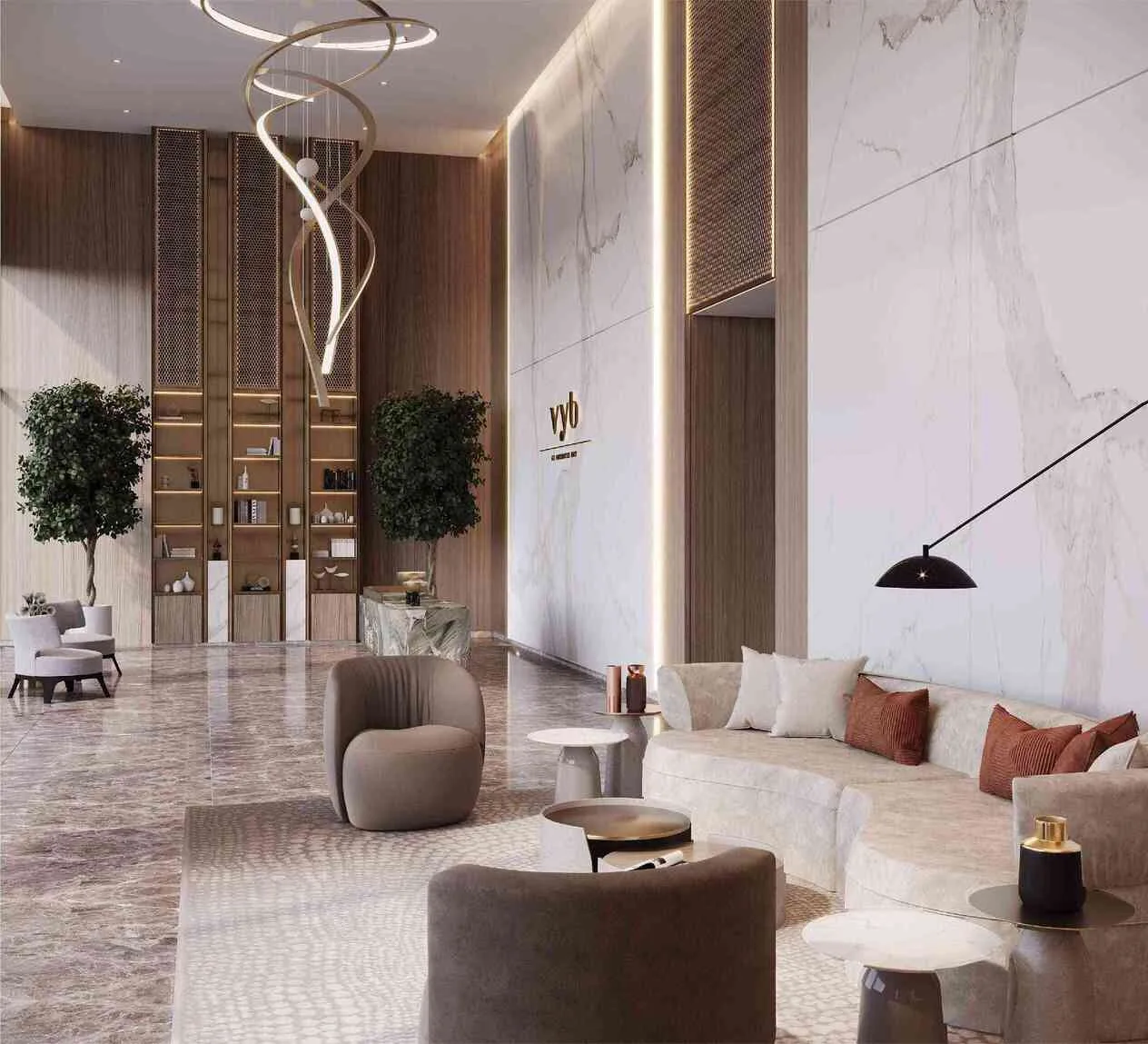 49030-VYB-lobby-lounge Vyb situé à Business Bay Dubaï – Appartement Business Bay (3/12)