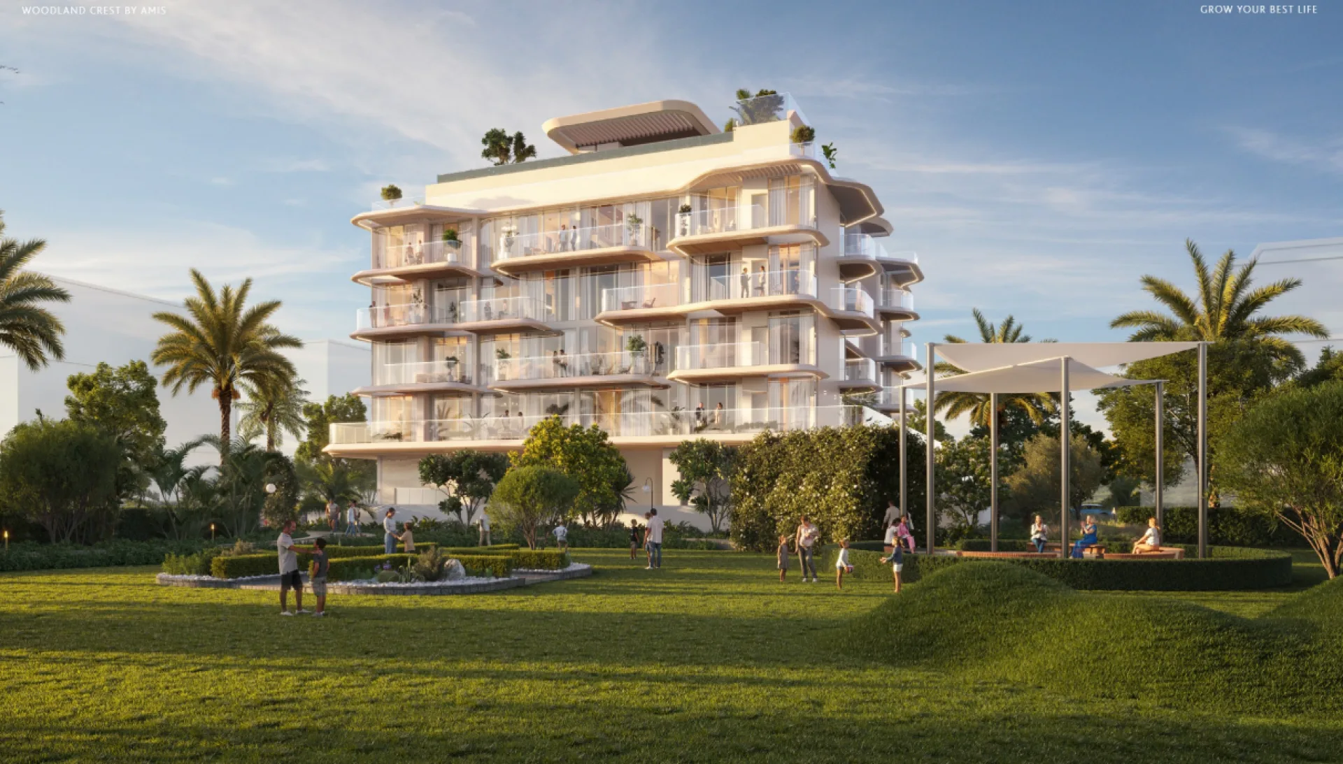 Découvrez Woodland Crest par AMIS Development – Là où la vie urbaine rencontre la nature – Appartement Dubai (1/7)
