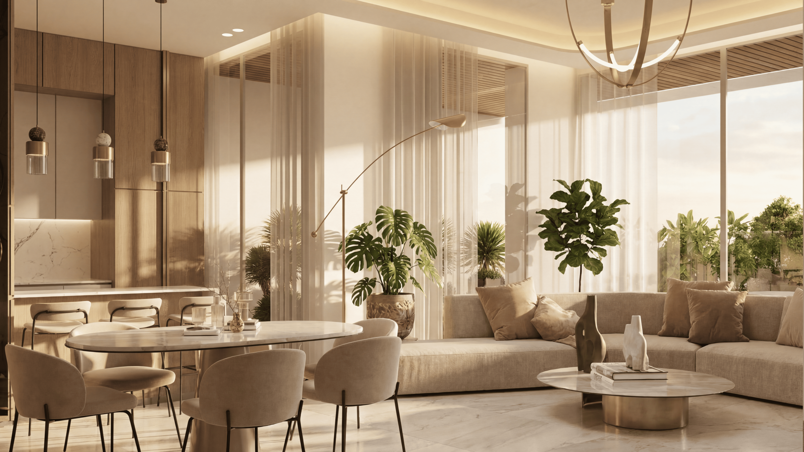 Réservez Votre Sanctuaire de Luxe: 3 Chambres avec Vue Spectaculaire sur le Lagon par Zaya – Appartement Dubai (1/7)