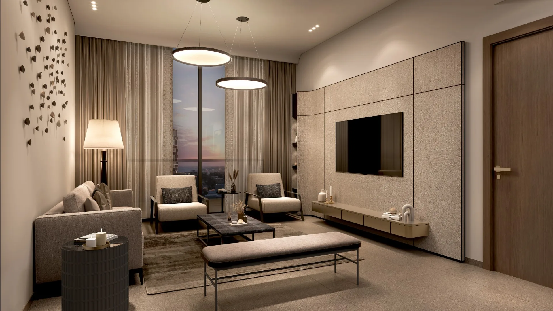 102630-31living-room-1 🌟 MARQUIS ONE – Luxe & Style à Arjan, Dubaï 🌟 – Appartement Dubai (9/10)
